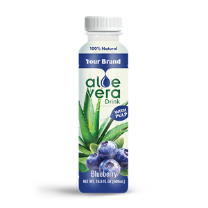 Bebida de Aloe Vera de Vietnam con Sabor a Arándano, Botella PET Ancha de 500 ml, OEM, ODM, Marca Privada, Jugo de Frutas y Verduras - Product Image 3