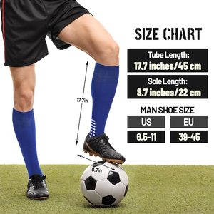Anti Slip <b>Grip</b> Soccer <b>Socks</b> Breathable Crew Athletic <b>Socks</b> Custom Logo Sports <b>Socks</b> for Men Teens - Product Image 2