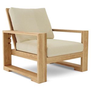 Luxury Solid <b>Teak</b> Wood Outdoor Lounge <b>Chair</b> - Product Image 1