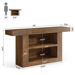 <b>Console</b> <b>Table</b> with <b>Storage</b> Space for Entrance Corridor or <b>Storage</b> Desk Use - Product Image 6
