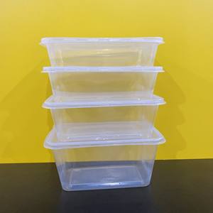 Nuevo Diseño 2026, Caja de Plástico Rectangular Desechable de 550 ml para Alimentos/Fruta/Ensalada con Tapa Transparente y Logotipo Personalizado a Bajo Precio - Product Image 1