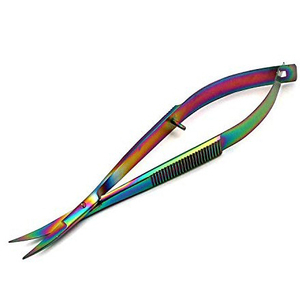 Curved Micro Spring <b>Scissors</b> <b>for</b> Cuticles Premium <b>Nail</b> Art Detailing Shears Easy Spring Action Pedicure & Manicure Tool - Product Image 2