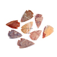 Vente en gros de qualité supérieure Fournisseur de bijoux en cristal Pierres d'agate naturelle Pointes de flèche taillées à la main avec collier à code en cuir