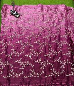 Top Quality Luxury Beaded Embroidery Fendy Space Silk Fabric for Bridal Wear Party Wear and Gift Collection at Good Price - Product Image 3