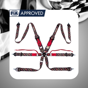 FIA Professional Racing Harness 6 Point SPORT PLUS 5 With High Tension <b>Webbing</b> OEM ODM Custom Logo Color Supplier - Product Image 1