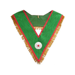 Collar Masónico Escocés Verde con Flecos de Alta Calidad, Diseño Personalizado Bordado - Product Image 1