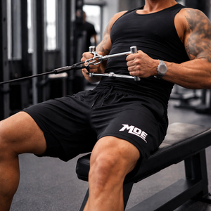 Pantalones Cortos Deportivos Negros de Malla para Hombre, Gran Volumen, Marca Privada, Logotipo Personalizado, Cordón Elástico para Compradores de Marcas de Fitness - Product Image 2