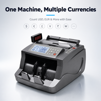 Machine à compter les billets de qualité professionnelle AL-6300, détection UV/MG, reconnaissance automatique des devises, écran LCD, compatible avec les billets de banque du monde entier