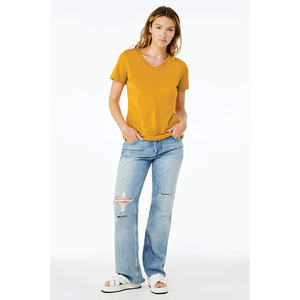 T-shirt à col rond pour femme – Collection été en promotion – Hauts graphiques personnalisés en coton pour femme - Product Image 4