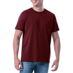 เสื้อยืดคอกลมแขนสั้นผู้ชายผ้าฝ้าย 100% สีทูโทน สกรีนโลโก้ด้านหน้าตามแบบ OEM ระบายอากาศได้ดี แห้งเร็ว เหมาะสำหรับออกกำลังกาย - Product Image 2