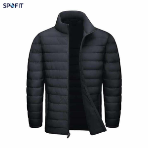 Blouson matelassé unisexe OEM en toile légère, respirant, isolant, avec poches, résistant à l'eau, pour l'hiver, teinture unie - Product Image 6