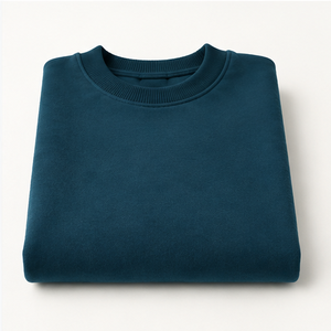 Sudadera Personalizada para Hombre, Color Verde Azulado Oscuro, Corte Holgado, Cuello Redondo, Doble Capa, Tejido Acordonado, Felpa Suave, Modelo MCRW-0048 - Product Image 5