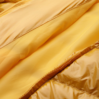 Veste matelassée à capuche jaune pour femme avec fermeture éclair, manches longues, manteau d'hiver