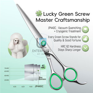 Easy to Use Premium Quality Stainless Steel Manual Straight Pet Grooming <b>Scissors</b> Durable Eco-Friendly - Product Image 3