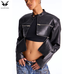 Latest Style Women's Black PU Leather <b>Quilted</b> Eco-Friendly Tops Jackets Minimalist Street Style Club Wear Fashion Outfit New - Product Image 5