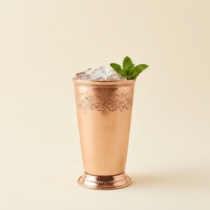 Pure Copper Hammered Tumbler <b>Set</b> For Drinking Water Handcrafted Ayurvedic Glass For Detox & Immunity Support Unlined & Uncoated - Product Image 3
