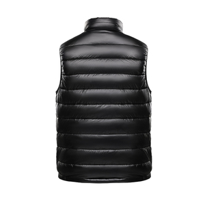 Customized Logo Polyester Warm Sleeveless <b>Down</b> <b>Filled</b> Quick Dry Anti-UV Breathable Unisex Winter Puffer <b>Jacket</b> with Shiny Fabric - Product Image 2