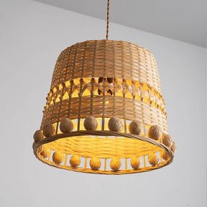 Lámpara Colgante de Ratán Hecha a Mano, Tamaño Personalizado, Lámpara Colgante de Mimbre Natural para Decoración del Hogar, Soluciones de Iluminación Interior - Product Image 3