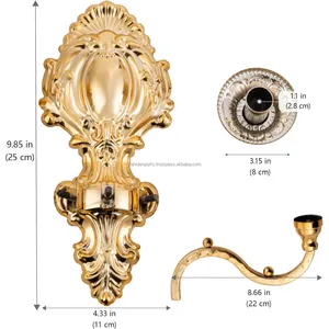 Candelabro Alto de Metal Hecho a Mano de Lujo con Acabado Dorado Premium para Decoración del Hogar y Regalos de Navidad - Zahid Exports - Product Image 2