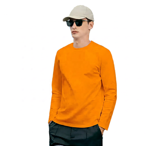 T-shirt à manches longues pour homme, col rond, 100 % coton jersey, imprimé sérigraphié, coupe ample, motif lettres, anti-rétrécissement, décontracté - Product Image 5