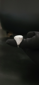 Vana Jewels H0023 Bagues unisexes en argent sterling plaqué rhodium, style hip-hop, avec grappe de cœurs glacés, pour mariages et anniversaires - Product Image 3