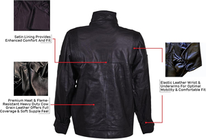 Chaqueta de Soldadura de Cuero Vacuno de Primera Calidad, Personalizada, Resistente, Ropa de Trabajo Ignífuga, Uniformes de Trabajo de Protección Corporal para Soldadores - Product Image 3