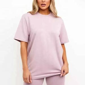 Camisetas lisas de mujer con logotipo personalizado, camiseta informal de gran tamaño para mujer, camiseta unisex personalizada de buena calidad - Product Image 5