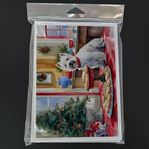 Lunatique A7 Taille 5x7 Cartes Vierge Paquet de 8 Westie Christmas Cookies Cartes de Voeux avec Enveloppes - Product Image 3