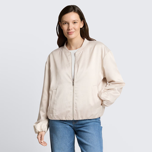 Veste en satin imperméable et coupe-vent pour femme, style streetwear, hiver, manches longues, fermeture éclair, épaisse, en polyester, pour l'extérieur - Product Image 3