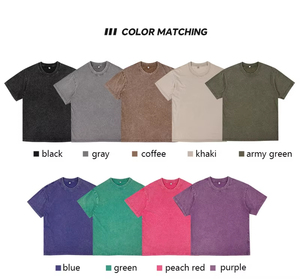 T-shirt personnalisé avec strass, vintage, délavé à l'acide, col rond, coton lourd 300 g/m², impression DTG, coupe ample, court, graphique, pour homme - Product Image 5