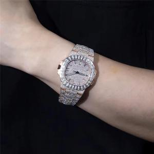 Reloj de Moissanita con Incrustaciones de Diamantes, Estilo Hip Hop, Reloj de Lujo, Venta al Por Mayor - Product Image 5