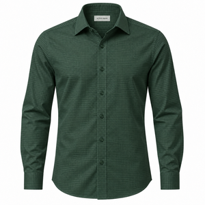 Camisas Modernas de Corte Ajustado para Hombre, Camisas de Manga Larga de Color Sólido, Uniformes Formales de Trabajo para Hombre - Product Image 5