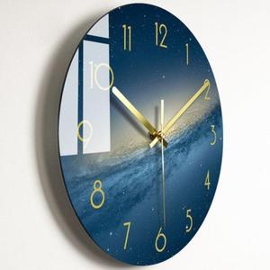 Stylish Decorative Resin Wall <b>Clock</b> With Marble Pattern And Silent <b>Movement</b> For Luxury Interior Decoration - Product Image 1