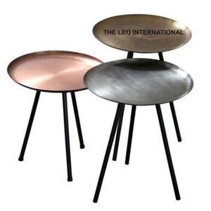 Mesa Auxiliar de Diseño Moderno, Plateada, de Aluminio, con Forma Geométrica, Muebles de Alta Calidad - Product Image 5