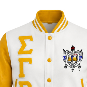 เสื้อแจ็คเก็ตครอปผ้าซาติน Sigma Gamma Rho สำหรับผู้หญิง เสื้อคลุมบอมเบอร์แบบสวมซิป สไตล์ลำลอง น้ำหนักเบา เสื้อผ้าสำหรับชมรมนักศึกษา เสื้อผ้าแฟชั่น เสื้อคลุมสำหรับออกนอกบ้าน เสื้อผ้าสั่งทำพิเศษ - Product Image 3
