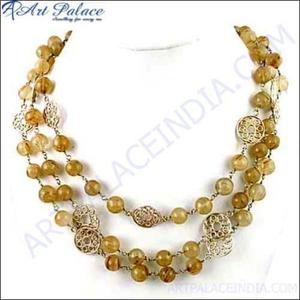 Collier vintage pour femme Art Palace avec perles et pierre naturelle d'agate, design géométrique, à porter au quotidien - Product Image 3