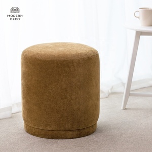 Nouveau tissu Ottoman meubles <span class=keywords><strong>de</strong></span> salon canapé <span class=keywords><strong>chaise</strong></span> pied tabouret Pouf siège forme <span class=keywords><strong>ronde</strong></span> - Product Image 3