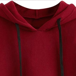 เสื้อฮู้ดครอปท็อปผู้หญิงทรงใหญ่ ส่งเร็ว ล้างสีสไตล์วินเทจ รับผลิตแบบ OEM  ตกแต่งลายขาดๆ  รับสกรีนโลโก้ตามแบบ - Product Image 5