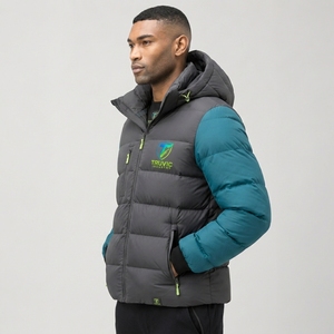 OEM 100% Polyester Coated Solid Pattern Casual Waterproof Puffer <b>Jacket</b> Woven Stand Winter Lining Bulk Sale Wholesale Customized - Product Image 2