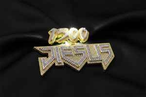 Colgante de Lujo con Letra Inicial Personalizada, Totalmente Cubierto de Moissanita, Plata de Ley 925, Bañado en Rodio, Estilo HipHop - Product Image 6