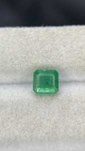 Émeraude naturelle certifiée du Zambie, taille carrée, avec un bel éclat, pierre précieuse non montée pour la création de bijoux, 0,95 carat - Product Image 2