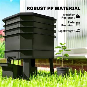 อุปกรณ์ทำปุ๋ยอินทรีย์แบบ 4 ชั้น ถังหมักปุ๋ยหนอน - Product Image 5
