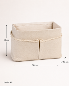 Organic Cotton Canvas <b>Storage</b> Basket 390 GSM GOTS Certified <b>Laundry</b> Bin Home Organizer Wholesale OEM ODM Private Label Supplier - Product Image 3