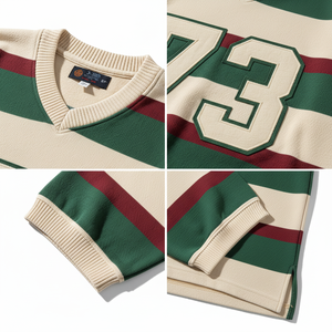 Vêtements de sport personnalisés en polyester, col en V, maillot de football américain rétro en mesh - Product Image 6