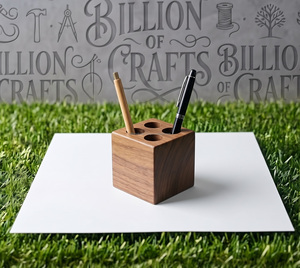Porte-stylos en bois multi-emplacements, design Art Déco, léger, support de rangement pour vase de sol, pour bureau et maison, vente en gros directe usine - Product Image 4