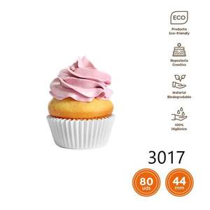 Molde desechable esencial para magdalenas redondas de 4.4x2.8cm, 80 unidades, color blanco, para hornear y servir, herramientas esenciales para pasteles - Product Image 1