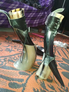 Cuerno de buey pulido de la mejor calidad, estilo Animal, boda y fiesta, cuerno para beber con cuero, precios efectivos, artesanías naturales - Product Image 4