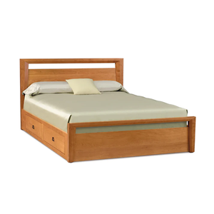 Premium Craftsman Wooden Double <b>Bed</b> with Drawers | Modern Floating Panel <b>Bed</b> Wholesale - Product Image 2