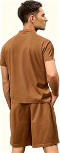 Conjunto de Pantalones Cortos Deportivos para Hombre, Talla Grande, Transpirables, de Secado Rápido, con Logotipo Personalizado, Dos Piezas, OEM, 100% Algodón - Product Image 3