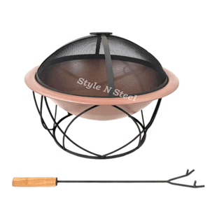 Luxury Iron <b>Fire</b> <b>Pit</b> with Heat Resistant Paint Freestanding Design Coal/Wood Burning Outdoor Heater - Product Image 2